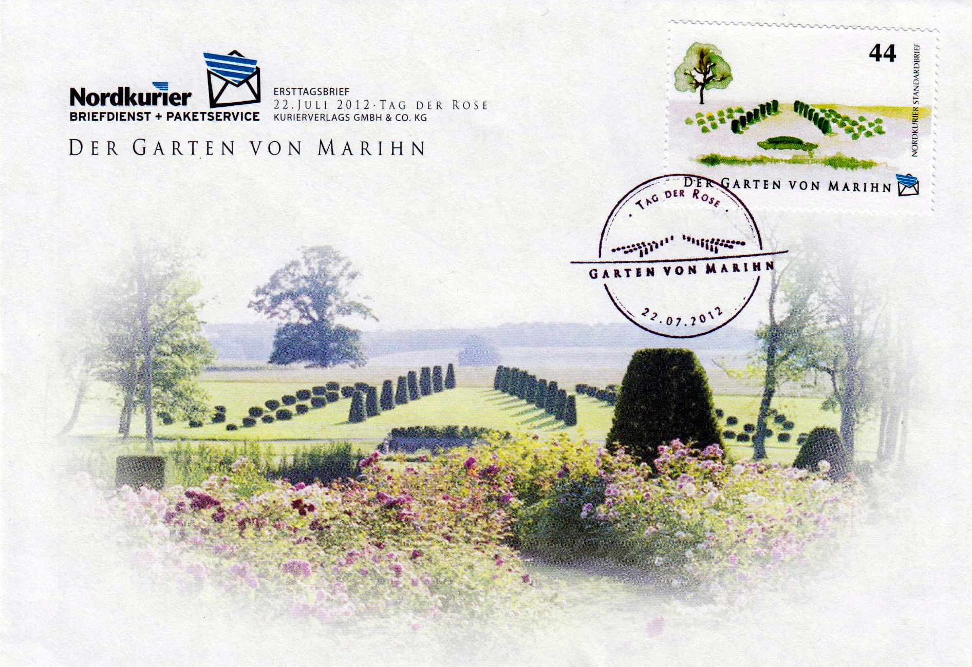 Garten von Marihn 2012 sk offizieller FDC