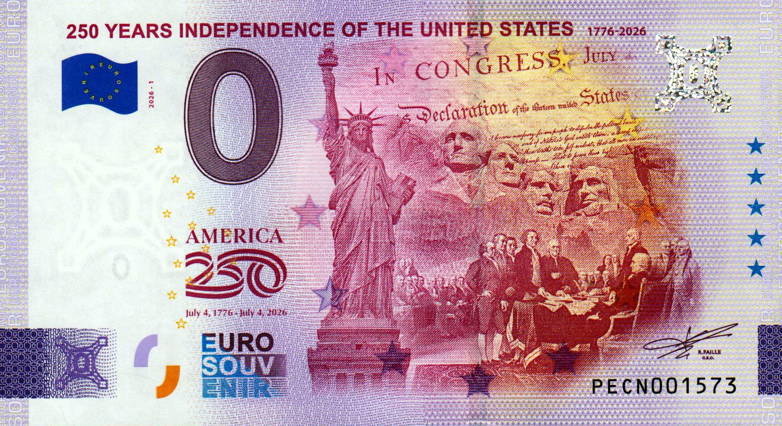 250 Years Independence of the United States 2026-1 Silber