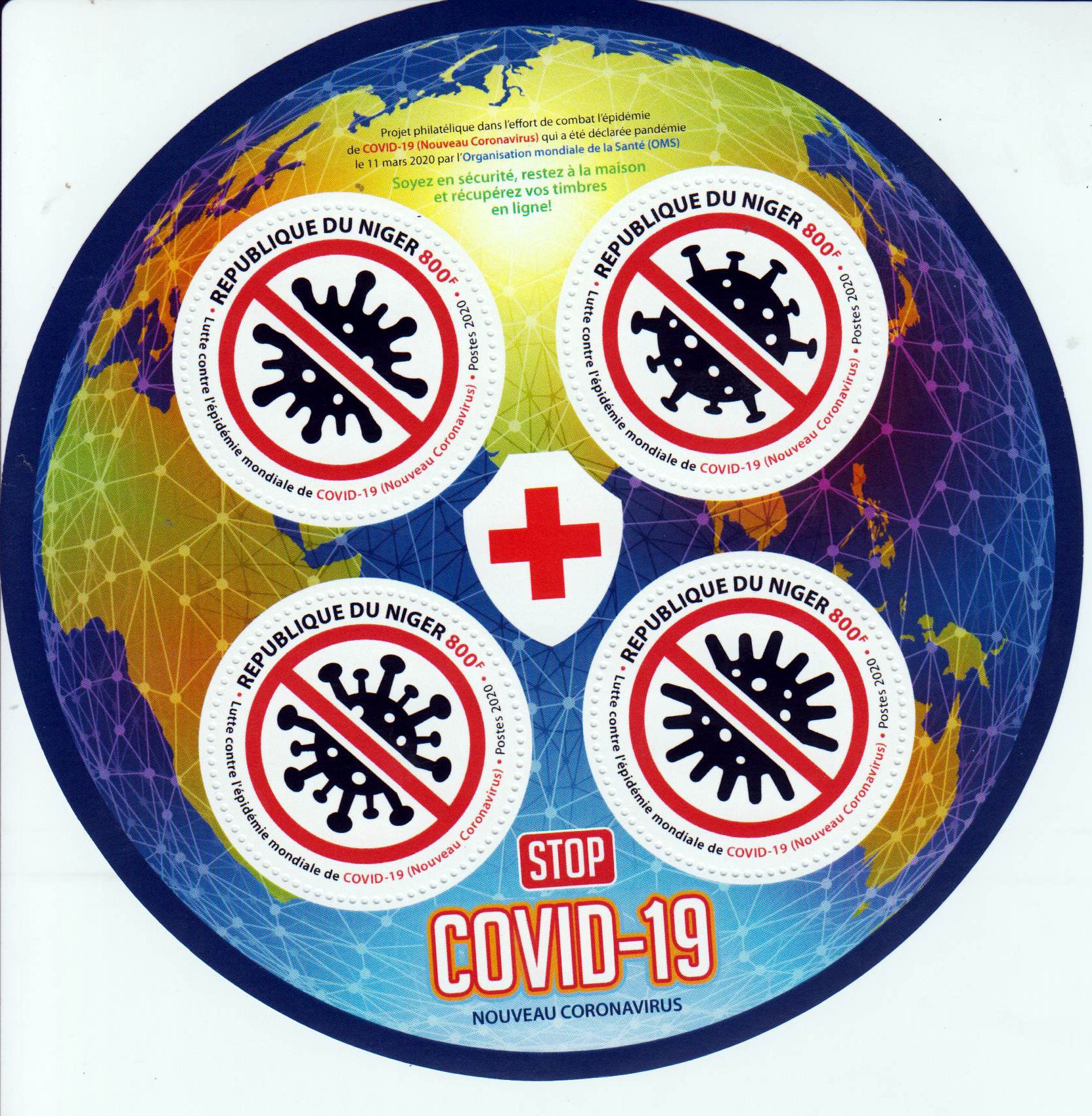Stop COVID-19 2020, runde Marken