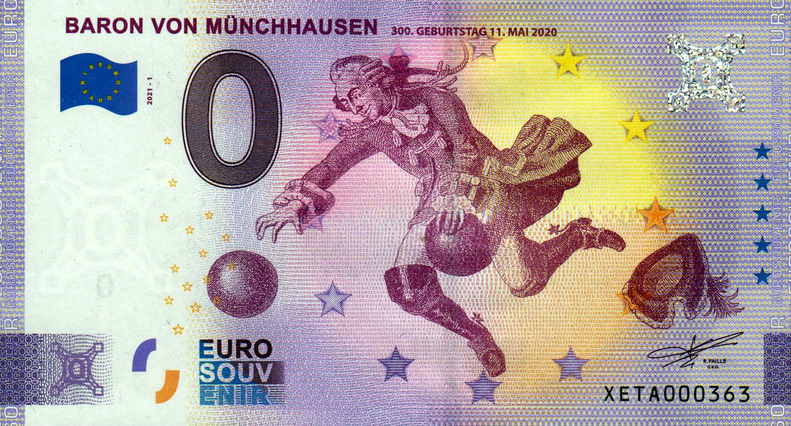 Baron von Münchhausen 2021-1, korrigierte Version "300. Geburtstag 2020"