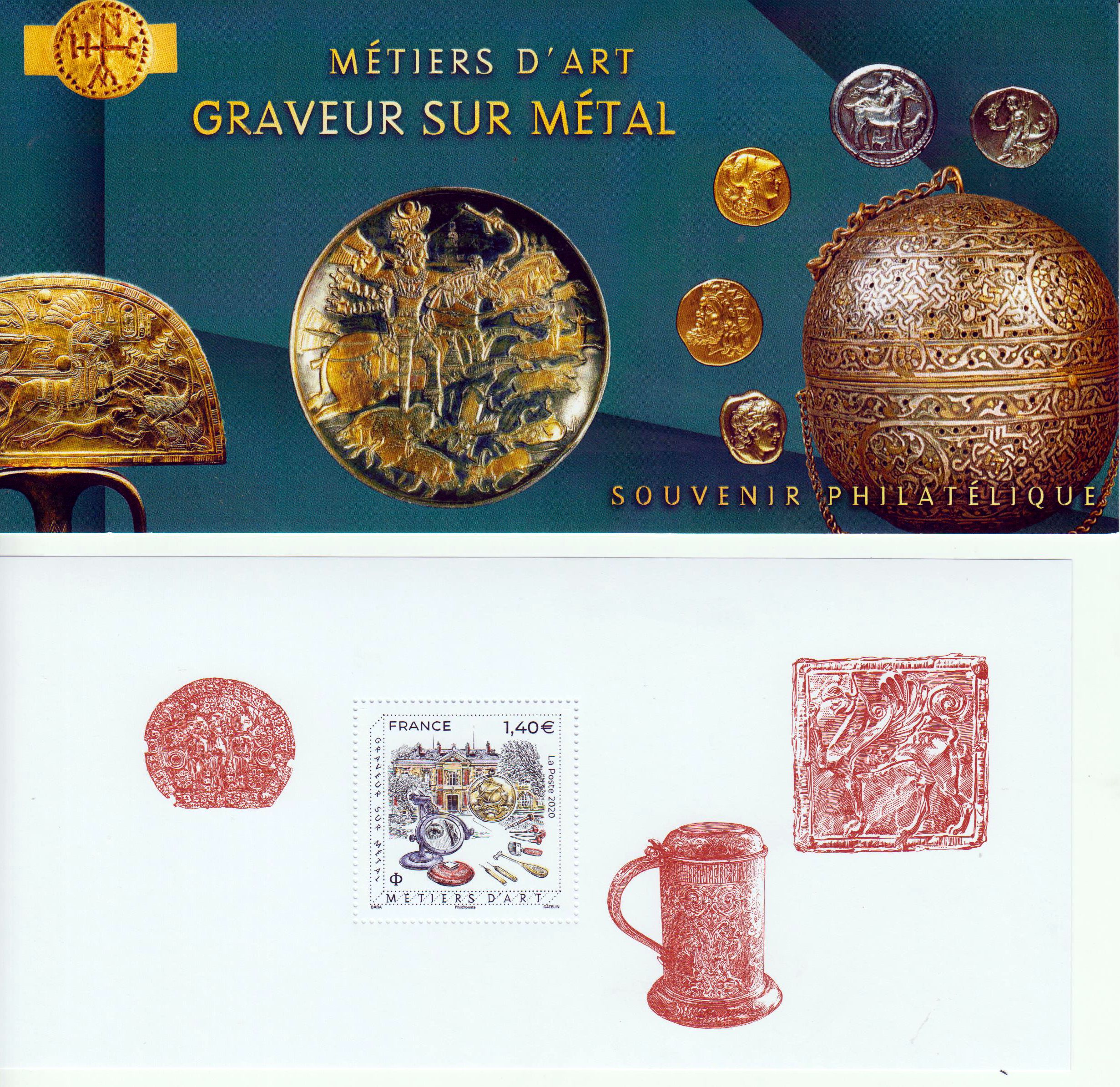 Block: Metallstecher "Metiers d`Art", Souvenir