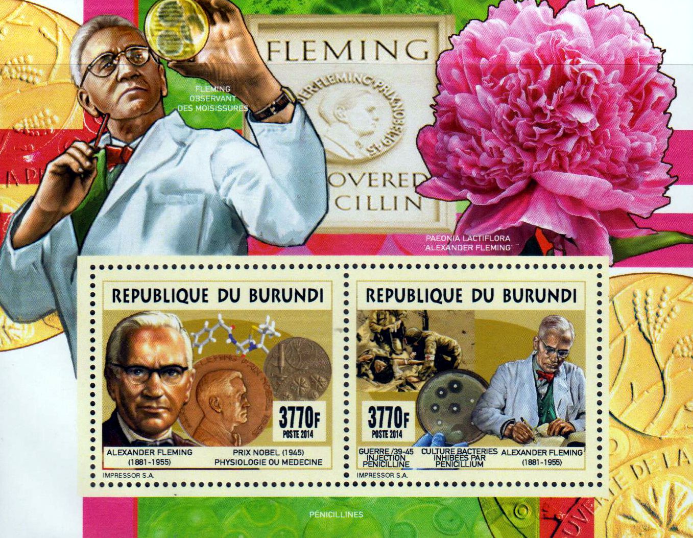 Block: Alexander Fleming 2014, Nobelpreis