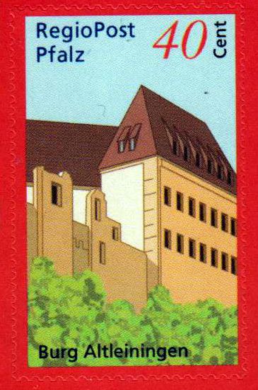 Pfälzer Burgen, Burg Altleiningen, Nach- druck, selbstklebend 2009