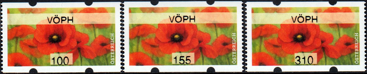 Sommer 2026, Klatschmohn, mit Aufdruck "VÖPH"