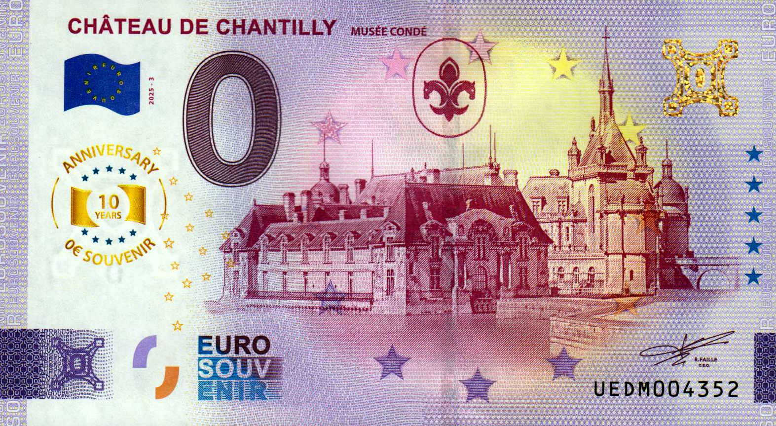 Chateau de Chantilly - Musee Conde 2025-3 Anniversary