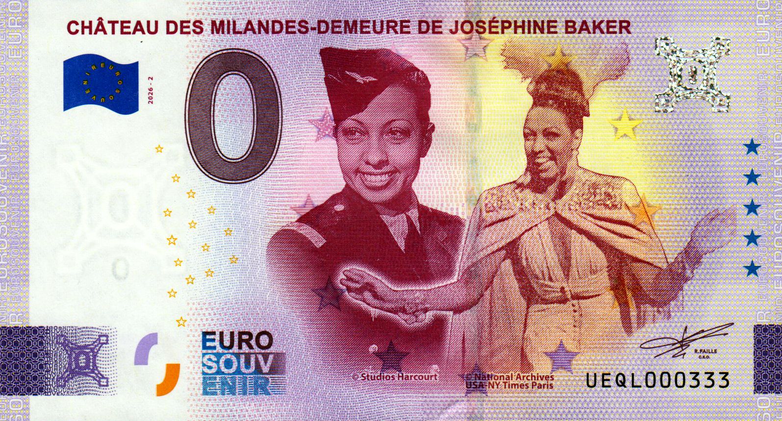 Chateau des Milandes-Demeure de Josephine Baker 2026-2 Silber