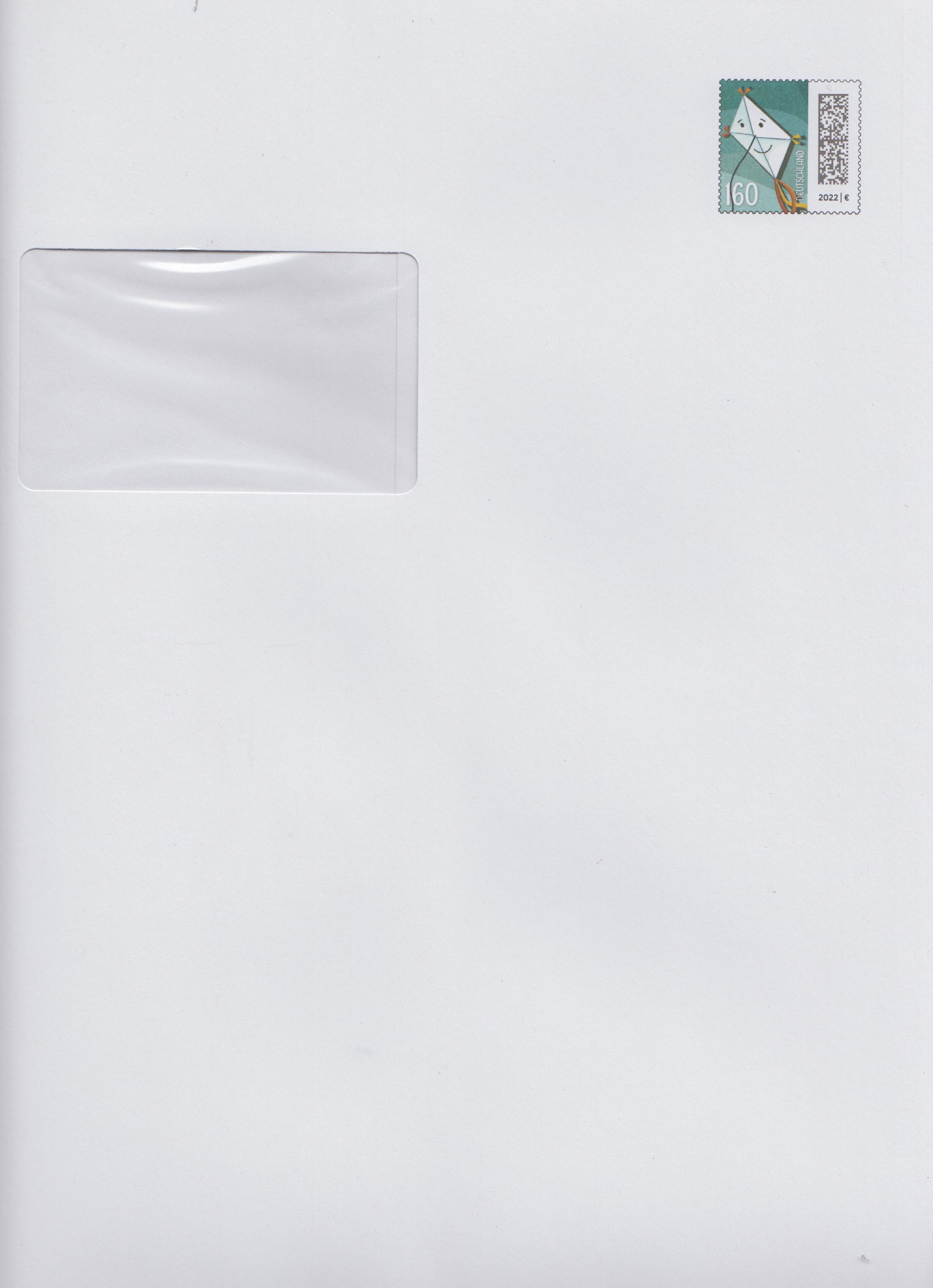Briefdrache 2022, C4-Versandtasche mit Fenster