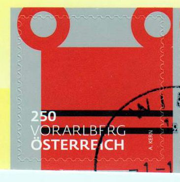 Dauer: Wappen Voralberg (2,50) sk,  a. MH (016), gestempelt