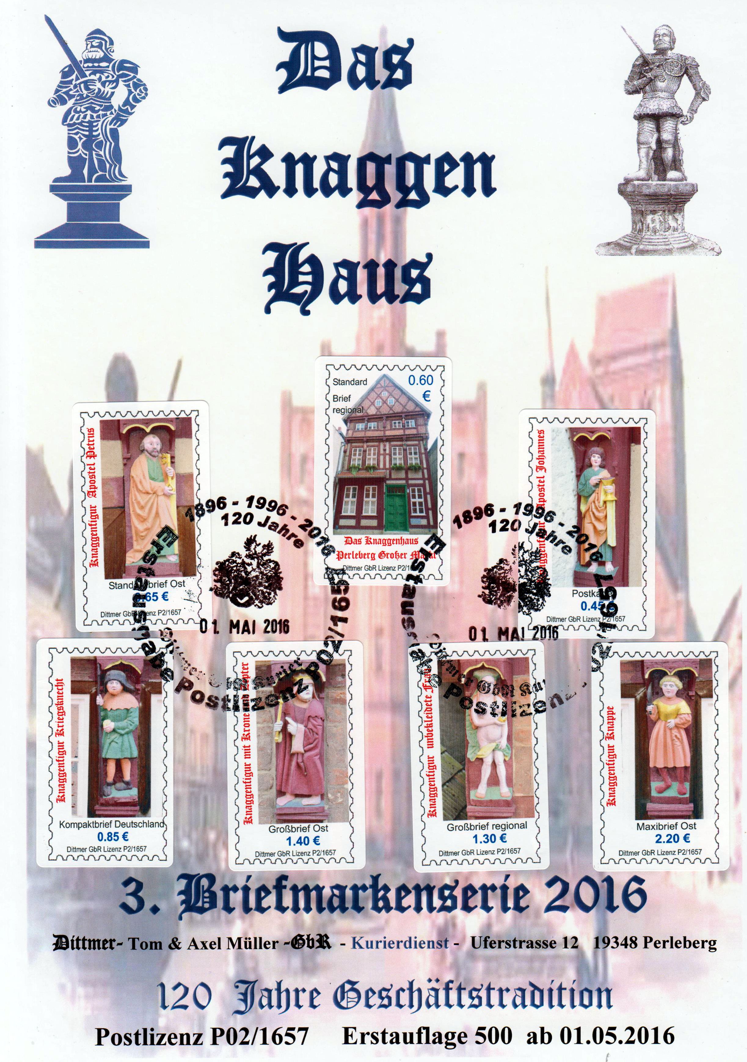 offizielle Ersttagskarte "Das Knaggenhaus II" 2016