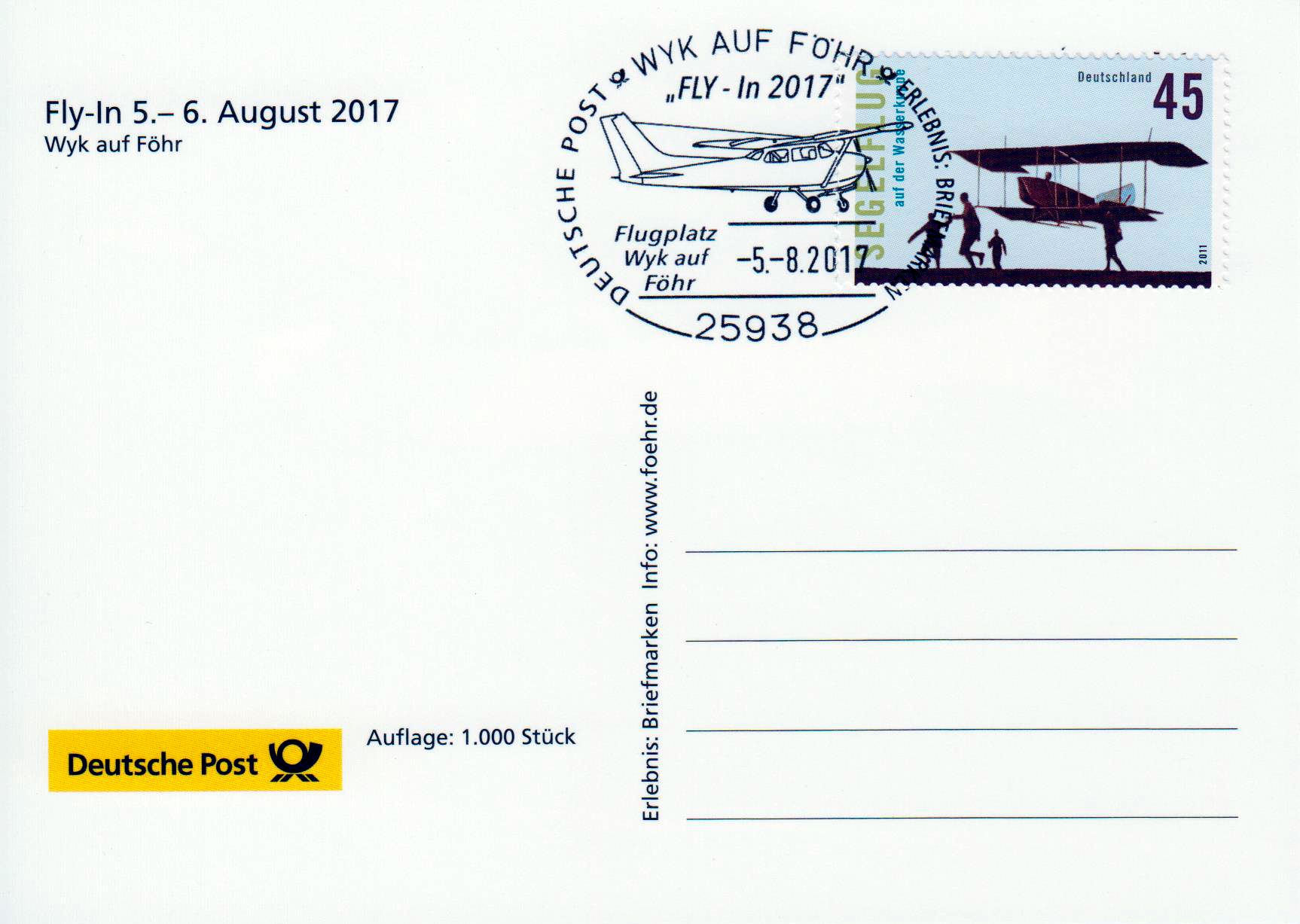 Fly-In 2017, Wyk auf Föhr, Flugzeug 2017