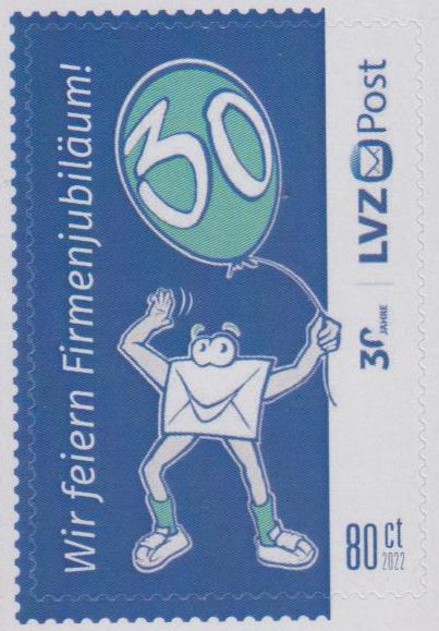 30 Jahre LVZ-Post 2022, gestempelt
