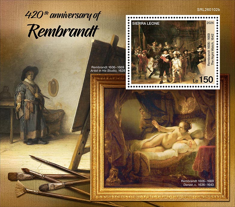 Block: 420. Geburtstag Rembrandt 2026