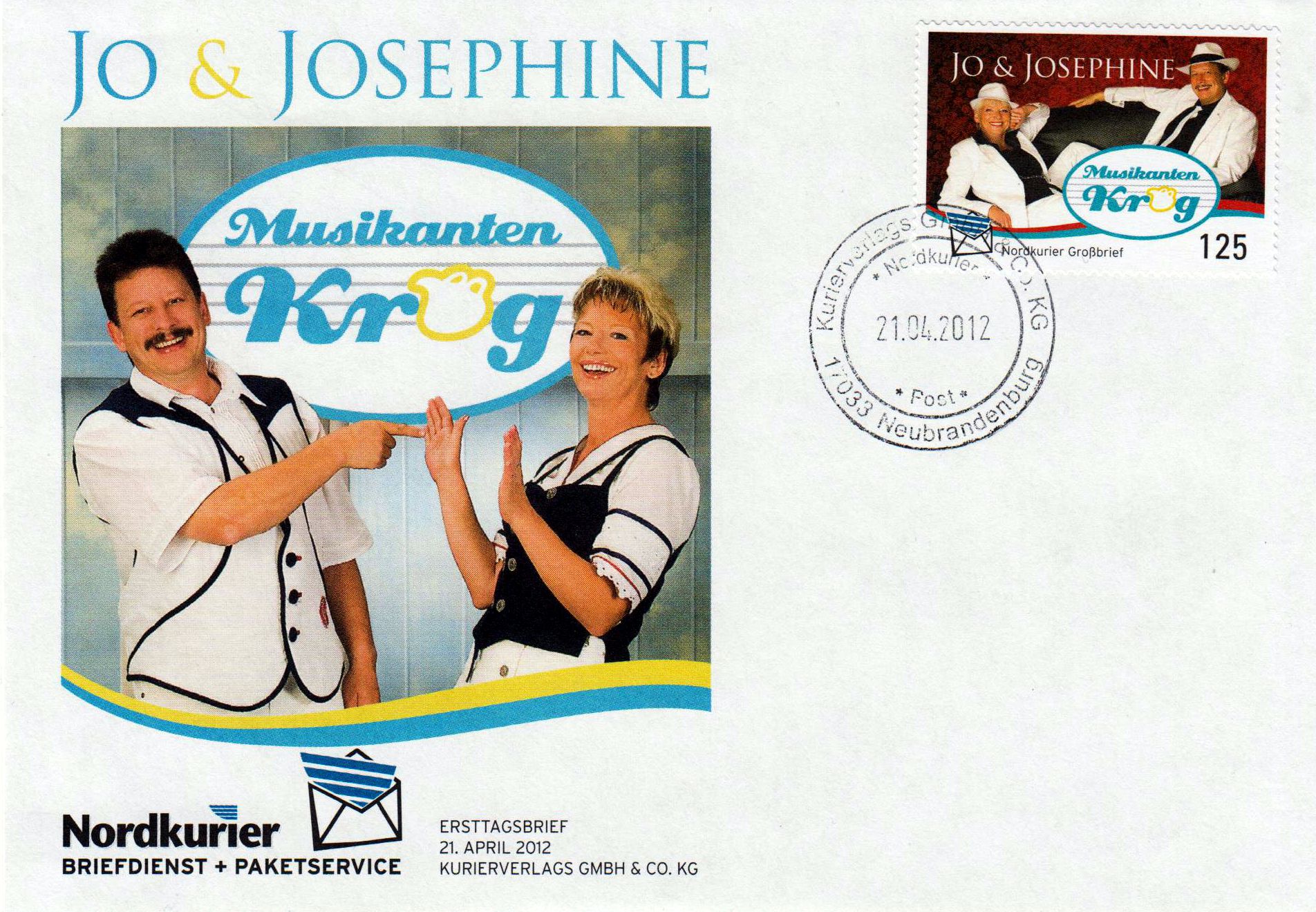 Musikanten Krug 2012 sk offizieller FDC