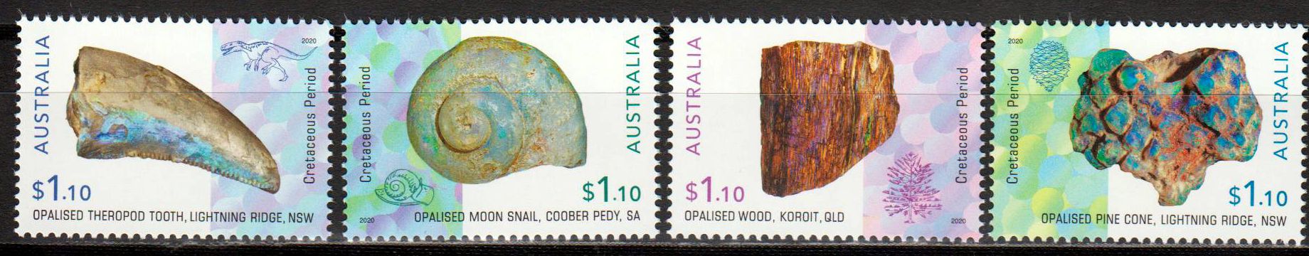 Opalisierte Fossilien 2020