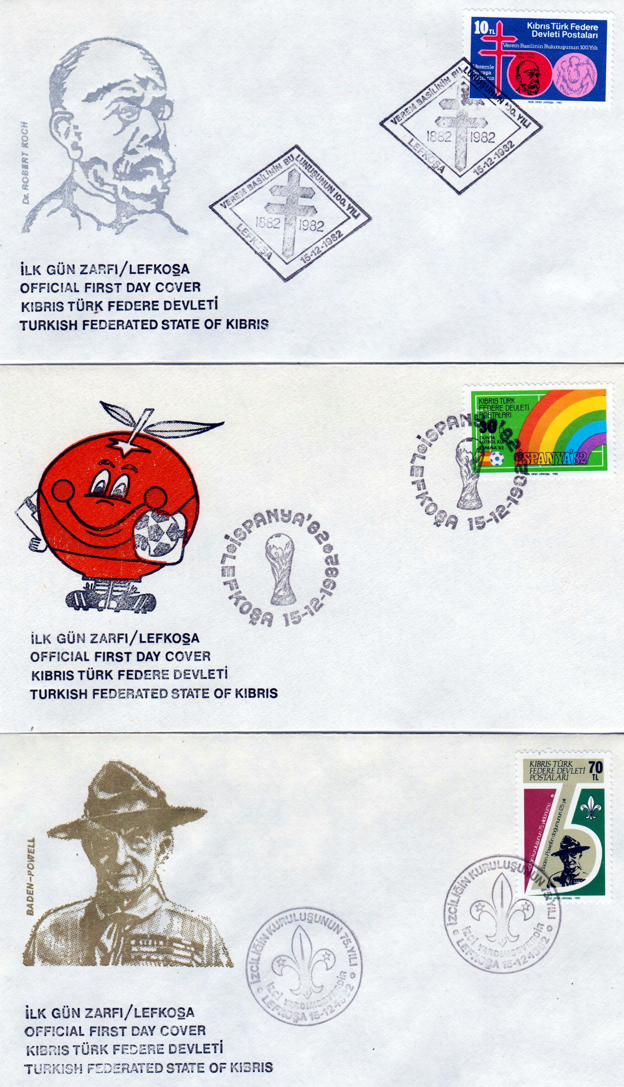 Jahrestage 1982, 100. Jtg Entdeckung Tuberkulose, Fußball-WM, 125. Geburtstag Robert Baden-Powell, 75 J. Pfadfinderbewegung
