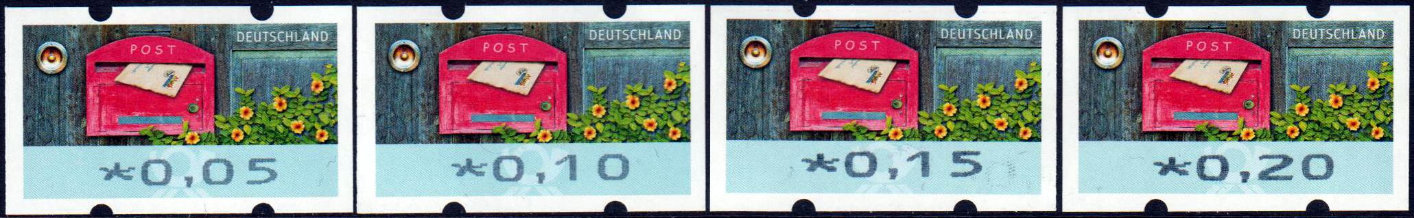 Briefe empfangen, Ergänzungssatz 2025, mit rückseitiger Nr. (5/10/15/20)