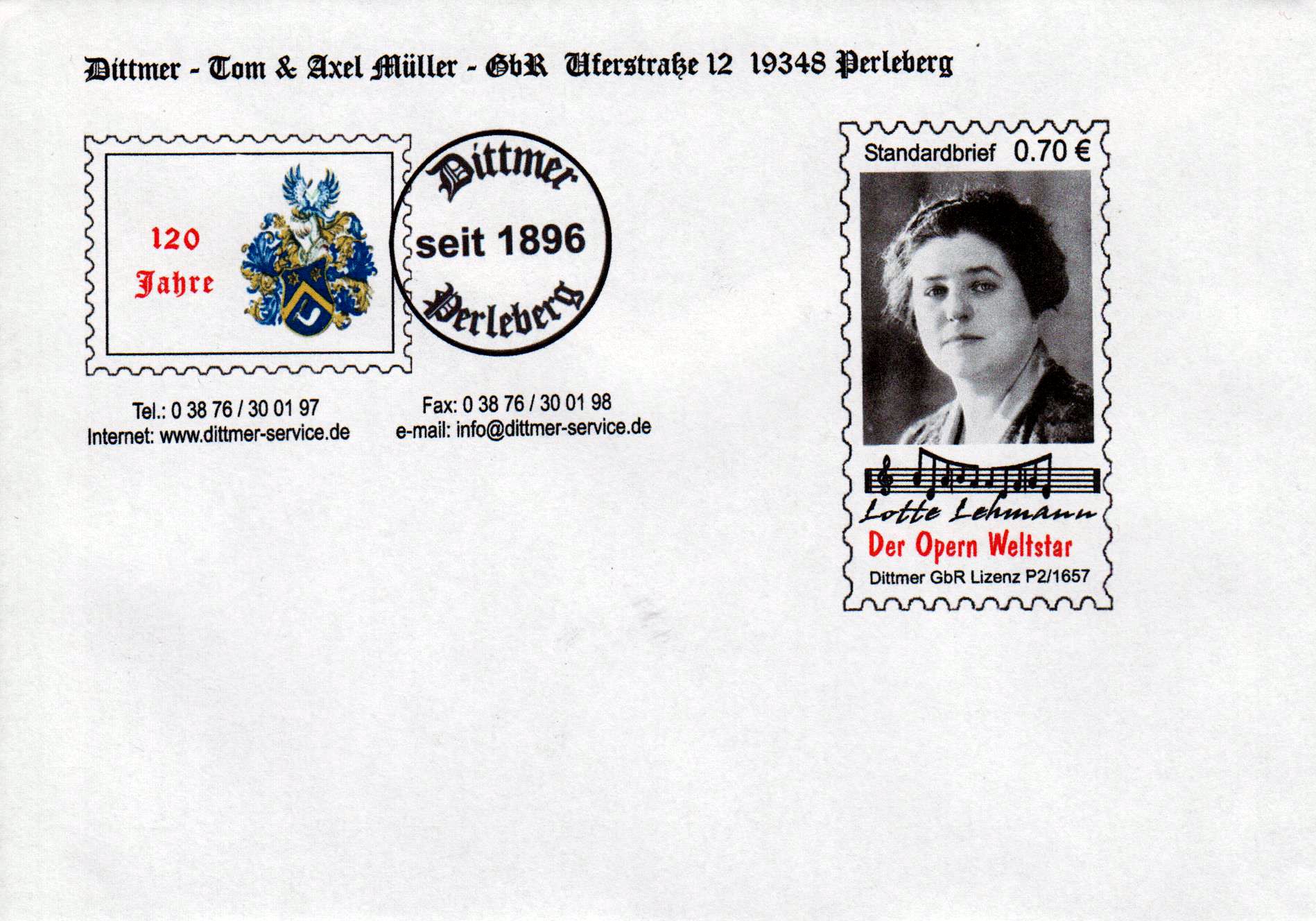 Lotte Lehmann "Opern Weltstar", C6- Kuvert zu 65 Cent