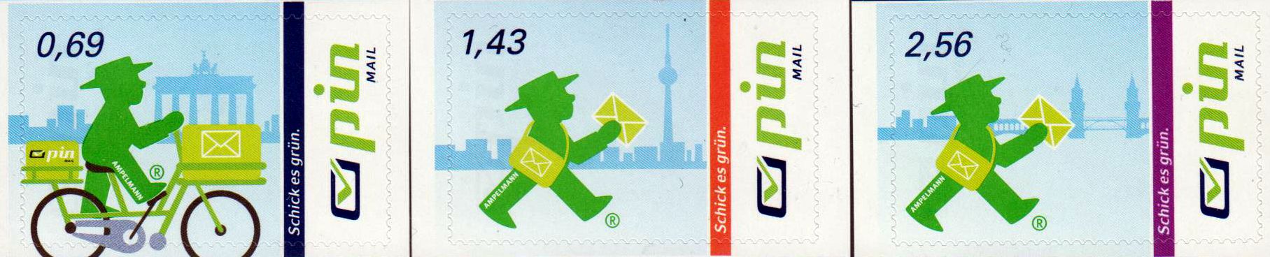 Ampelmännchen 2017, gestempelt