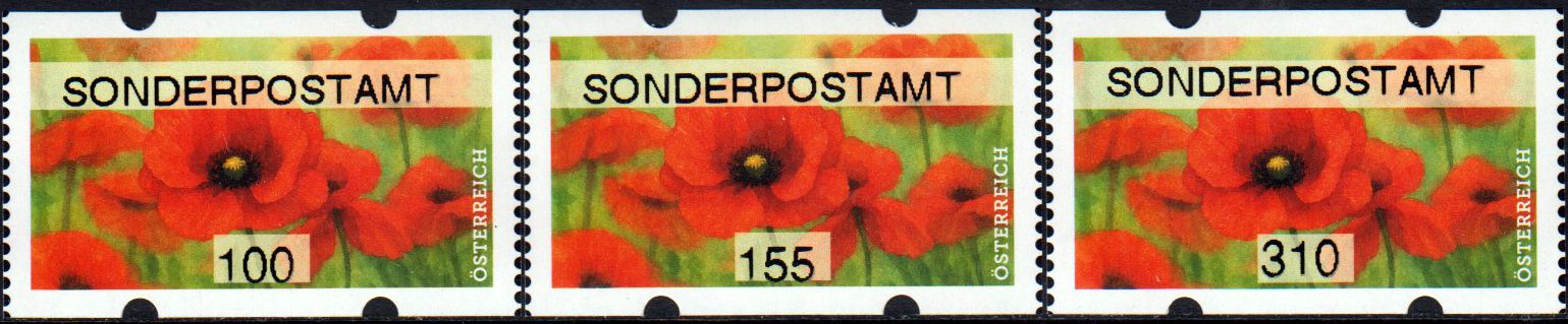 Sommer 2026, Klatschmohn, mit Aufdruck "Sonderpostamt"