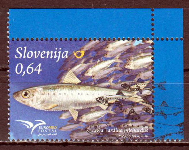Euromed 2016, Fische, gestempelt