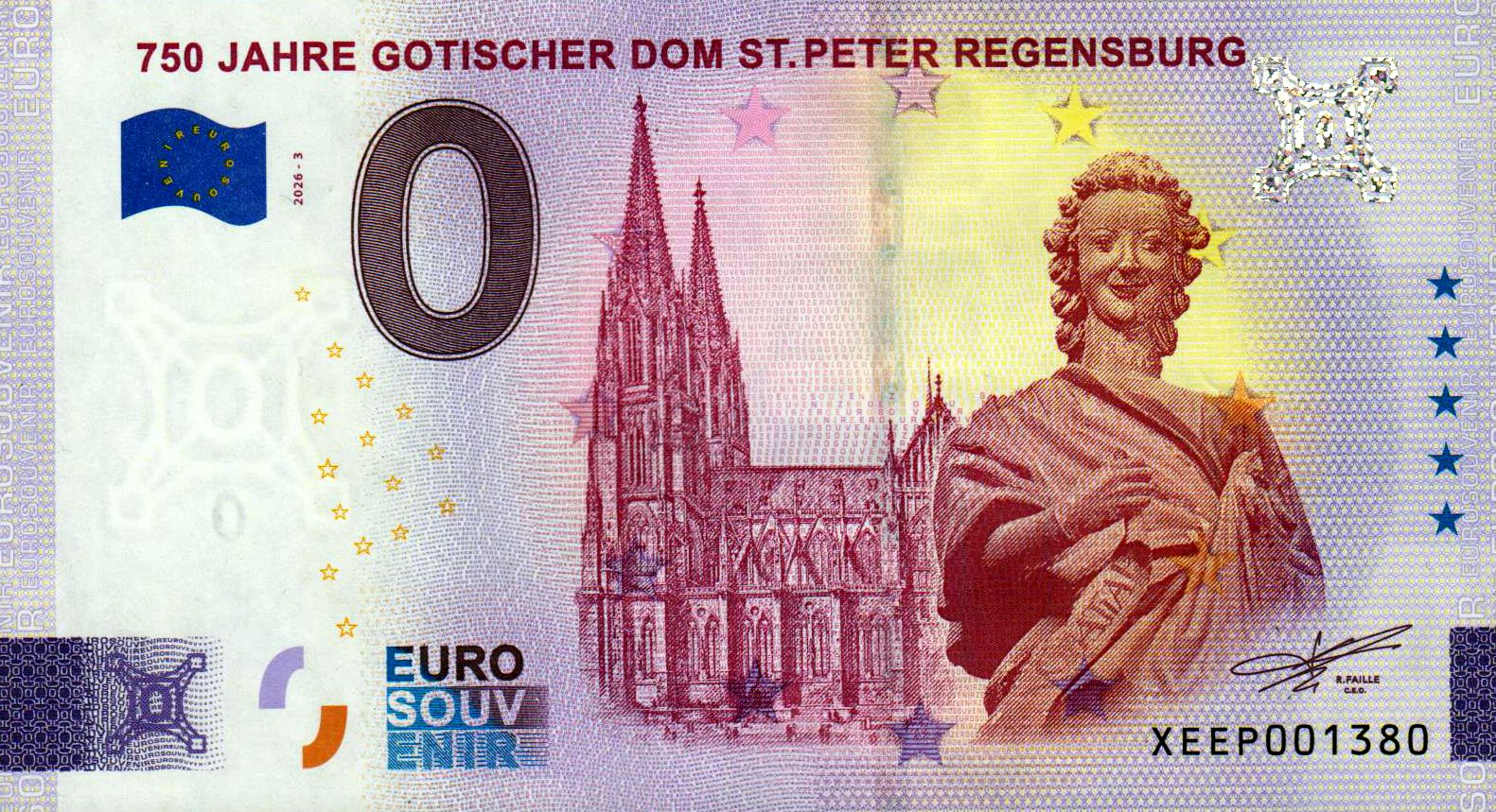 750 Jahre Gotischer Dom St. Peter Regensburg 2026-3, Silber-Edition