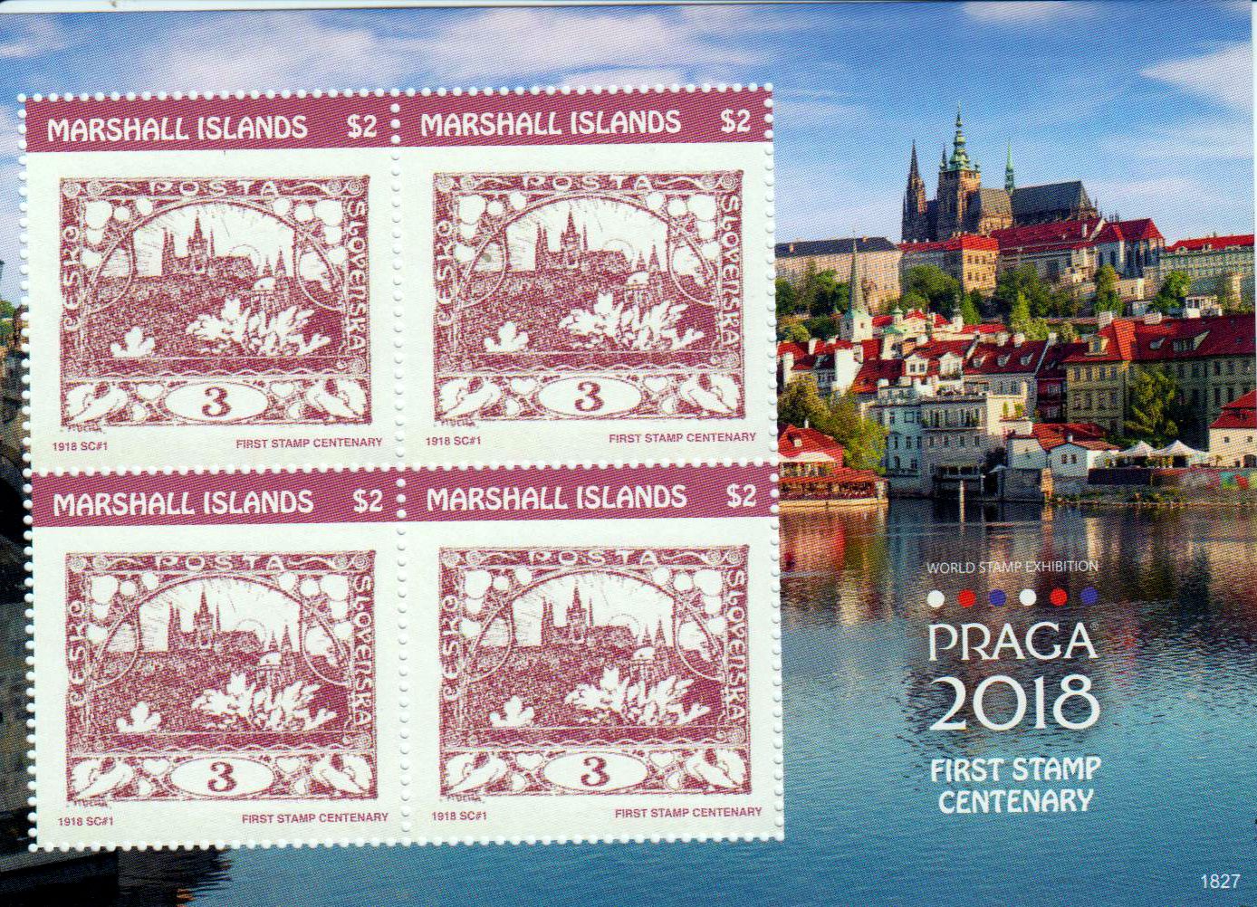 Block: Praga 2018, Erste Briefmarke
