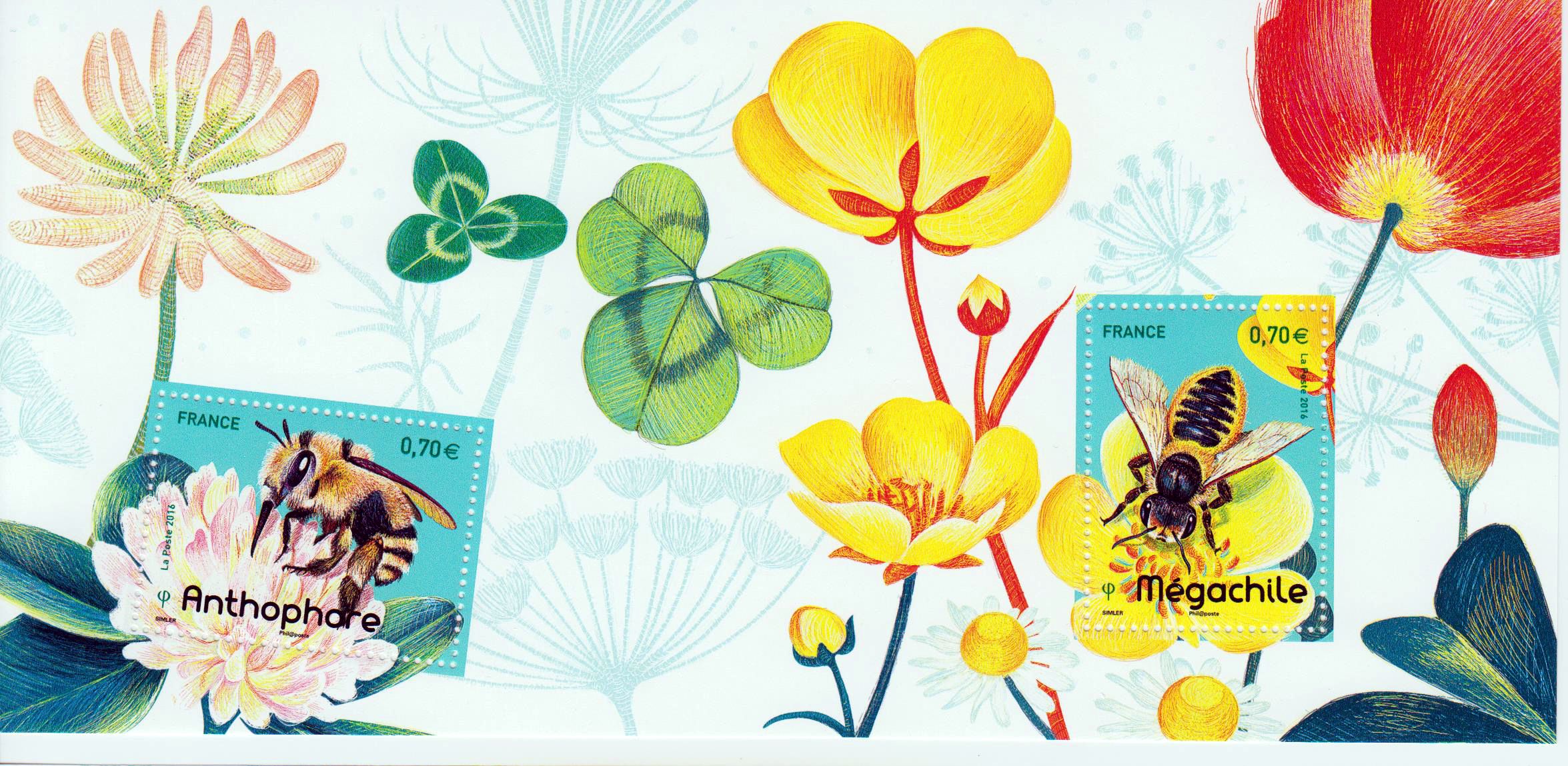 Block: Bienen Souvenirfolder