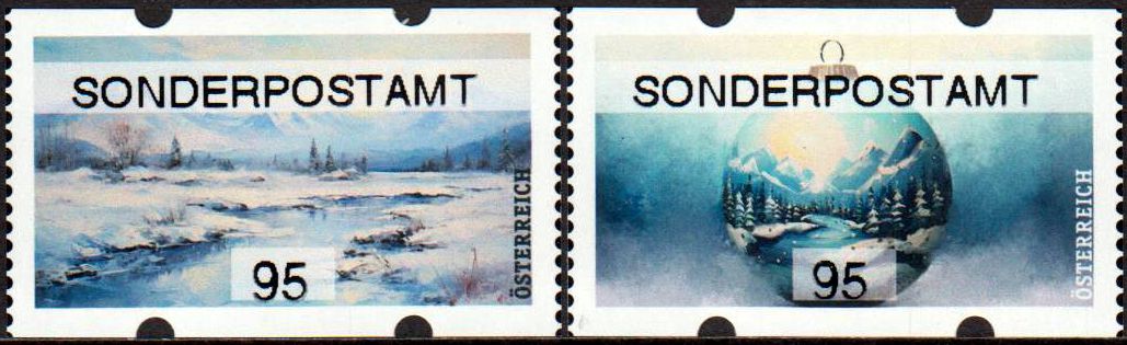 Weihnachten 2024 "Sonderpostamt" als Einzelwert-Satz zu je 95 ct