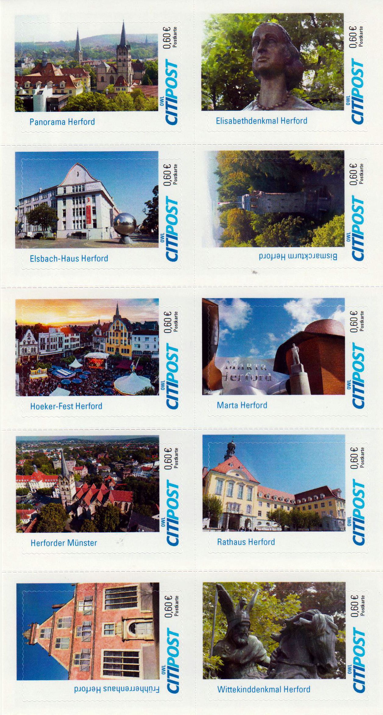 Ansichten Herford 2019, gestempelt