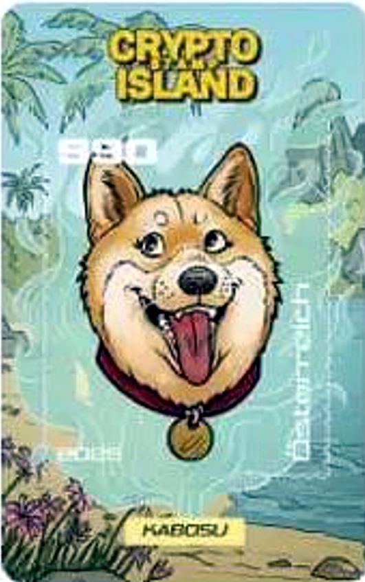 Block: Crypto Stamp Island 2025, Kabosu, Farbe GELB