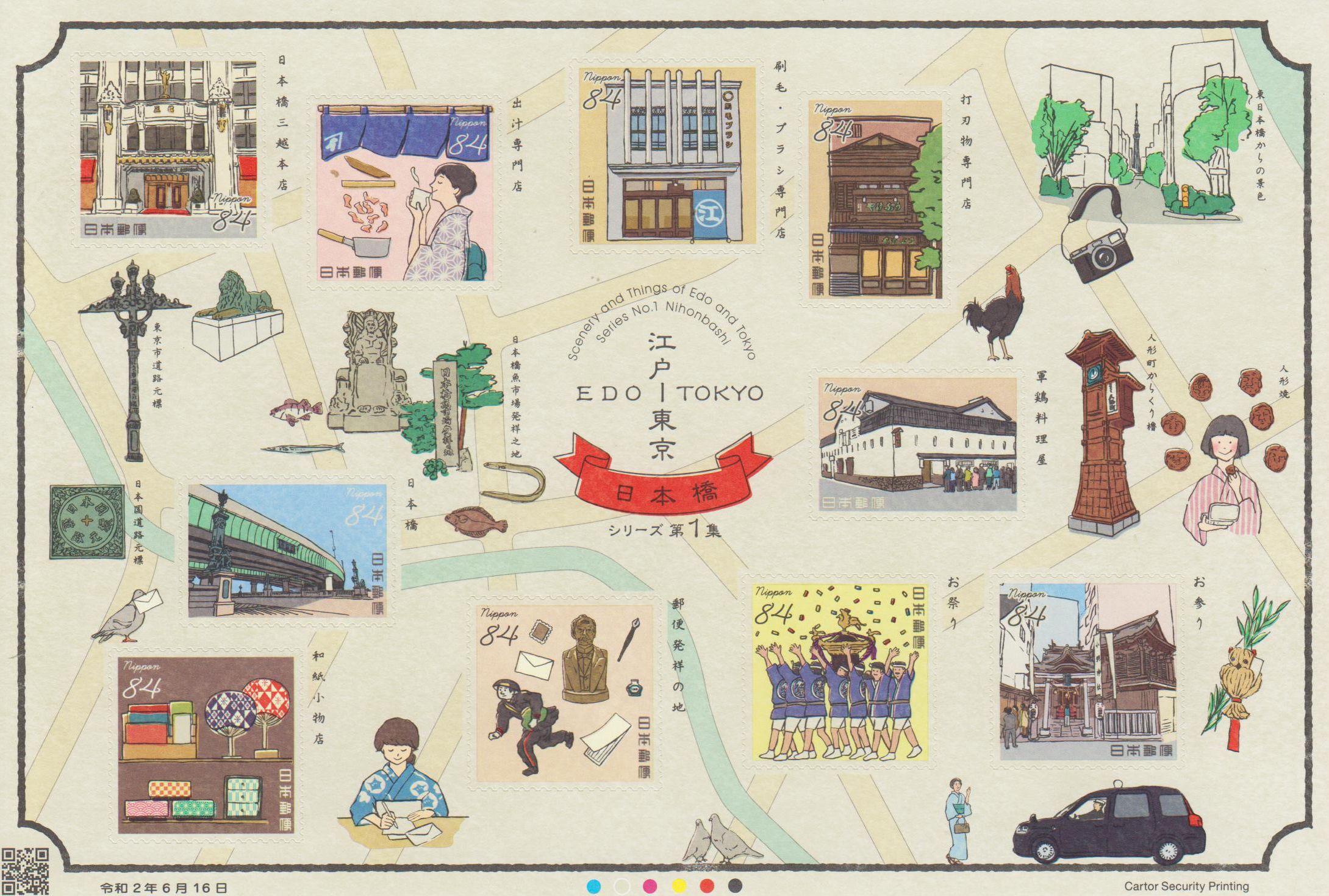 Edo-Tokyo Serie Teil 1, 10x84Y, sk
