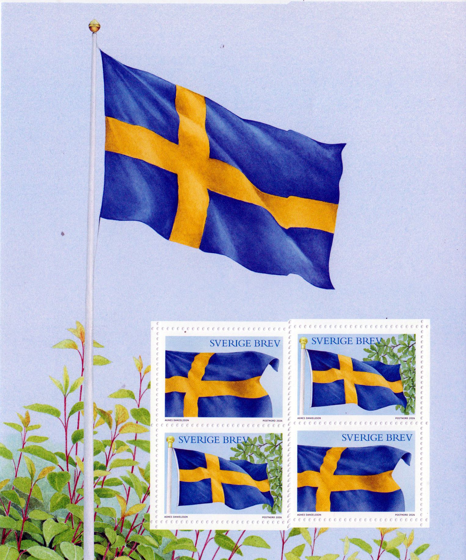 Block: Die schwedische Flagge 2026