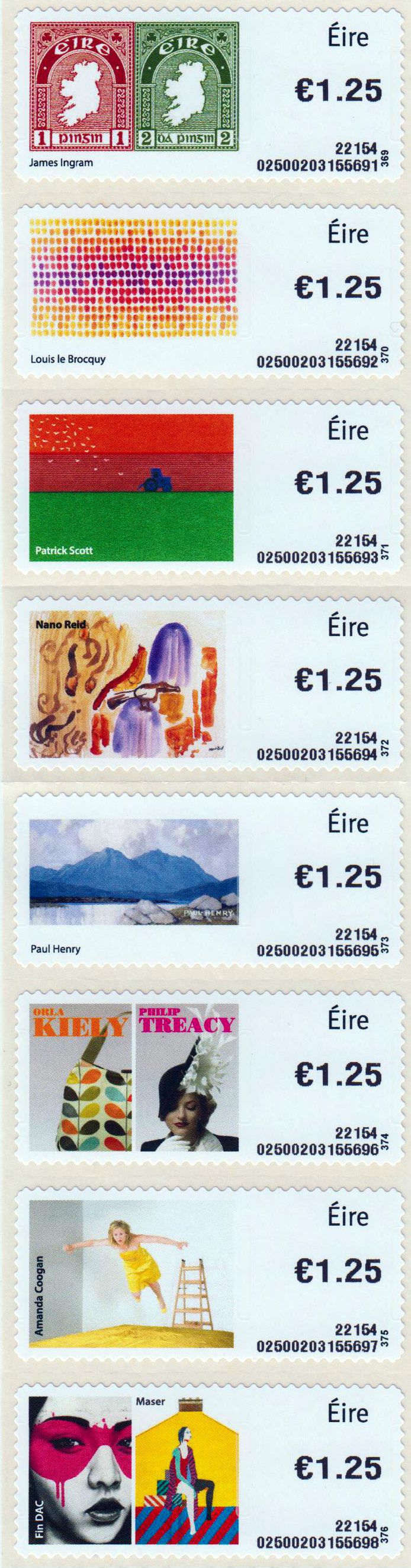 Kunst auf Briefmarken 2022 (IE22208)