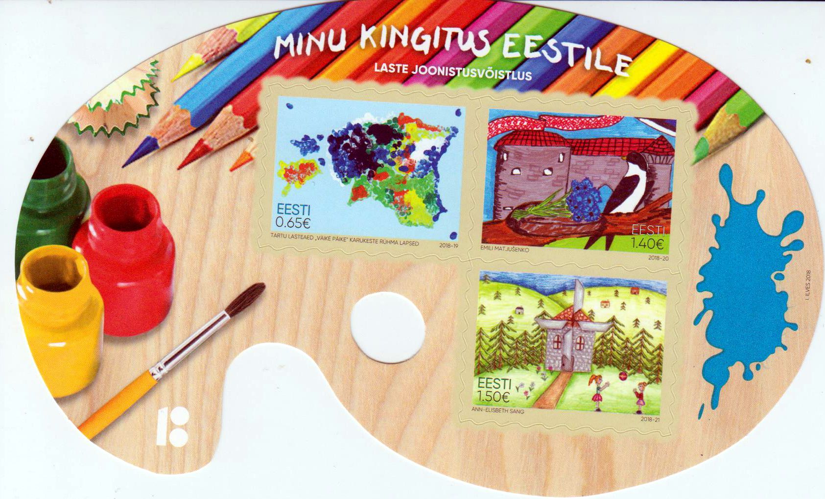Block: Zeichenwettbewerb für Kinder,  besondere Herstellung u. Format, sk