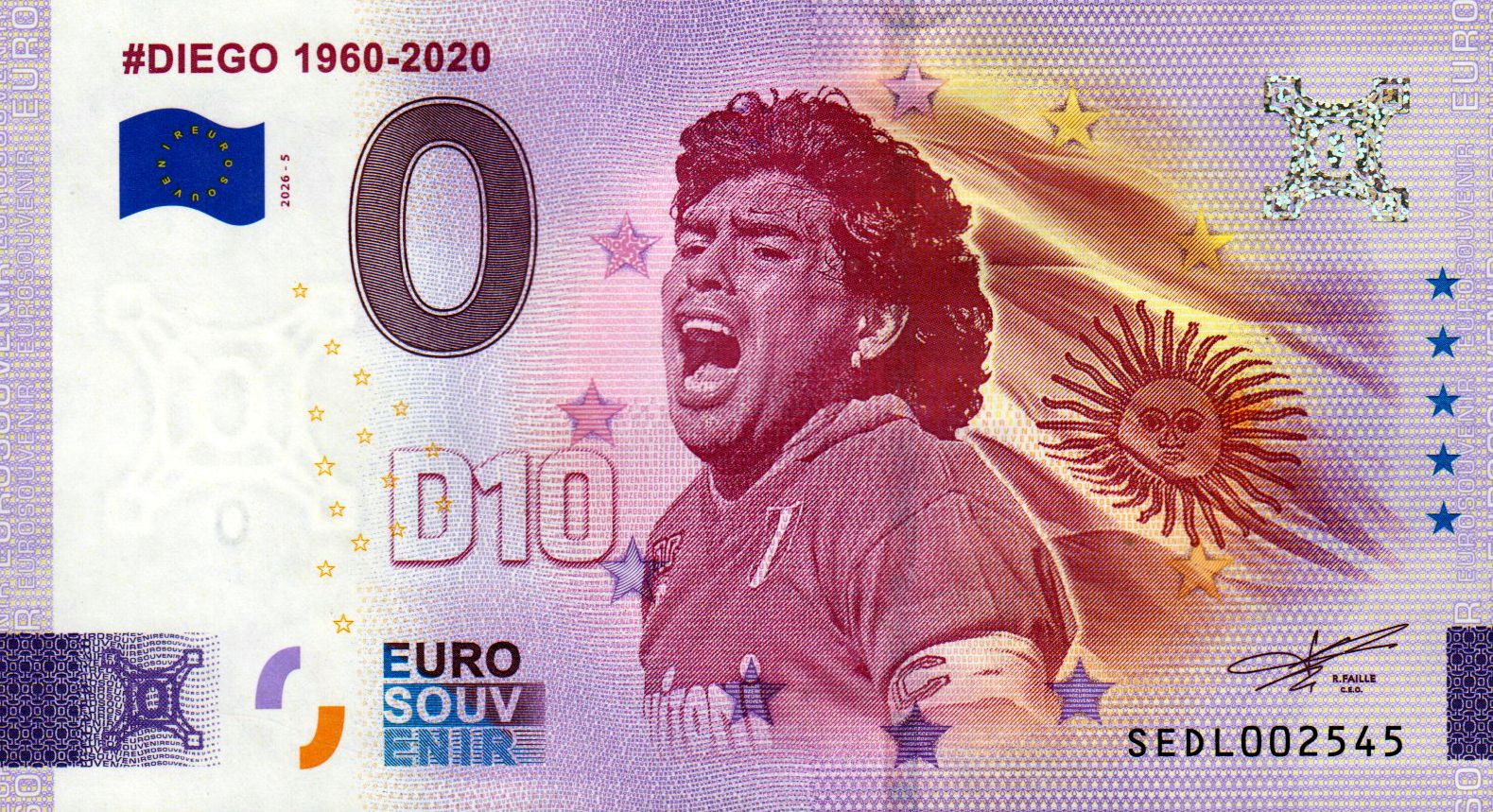 #Diego 1960-2020 D10 2026-5 Silber