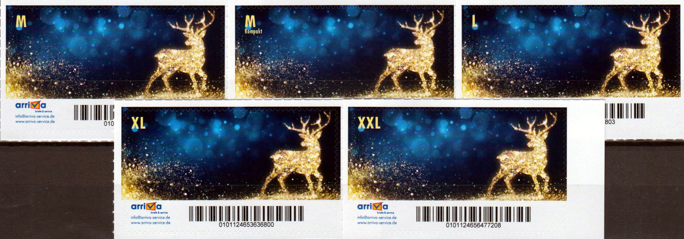 Weihnachten 2022, Motiv III, Geschäfts- kunden-Label mit Präfix 010112