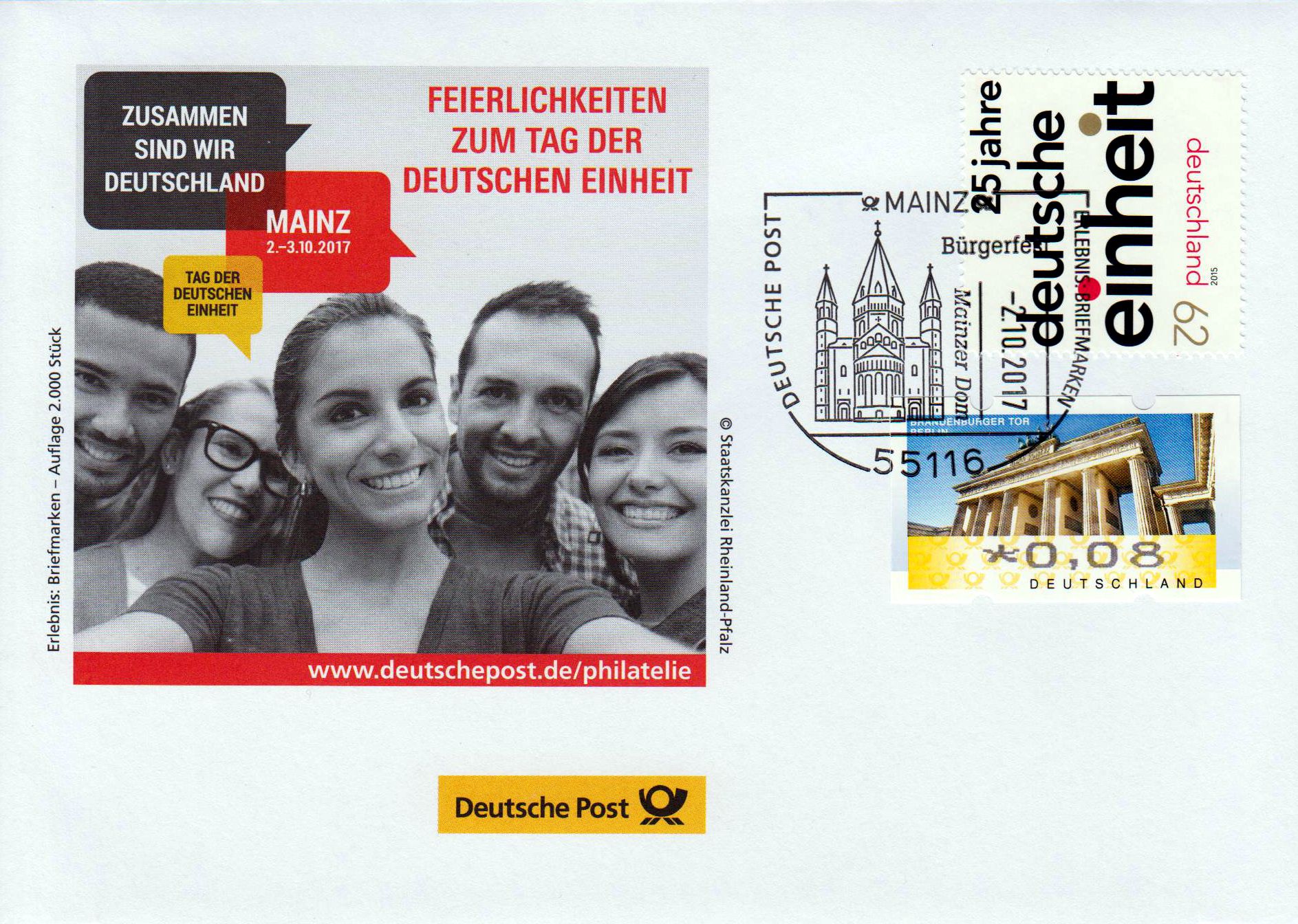 Tag der Deutschen Einheit, mit SSt Mainz "Bürgerfest, Mainzer Dom"