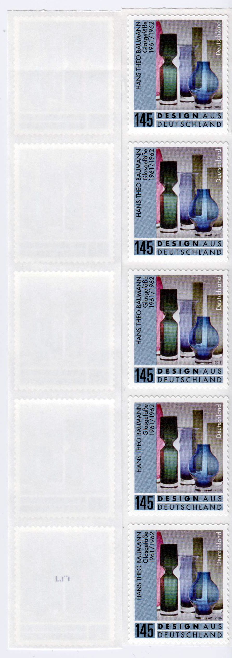 Design Glas sk 2016	5er Streifen Rollenende