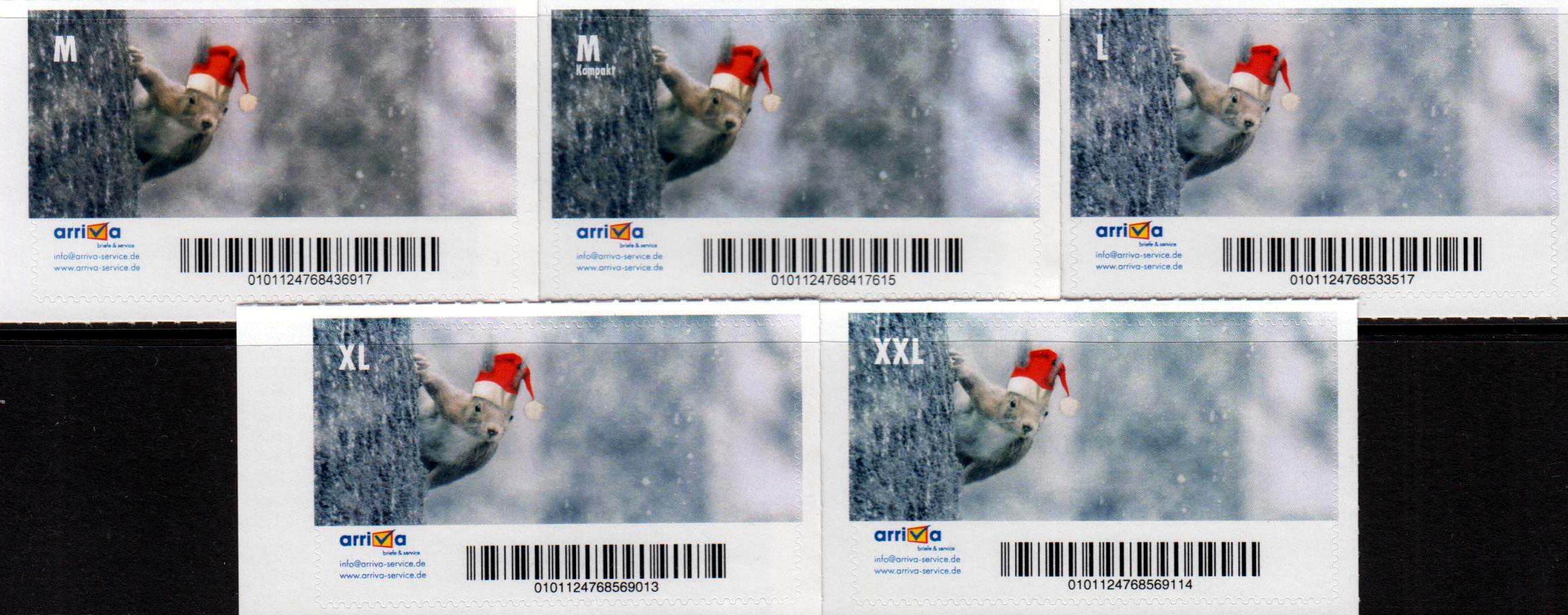 Weihnachten 2024, Motiv 1 "Eichhörnchen", gestempelt