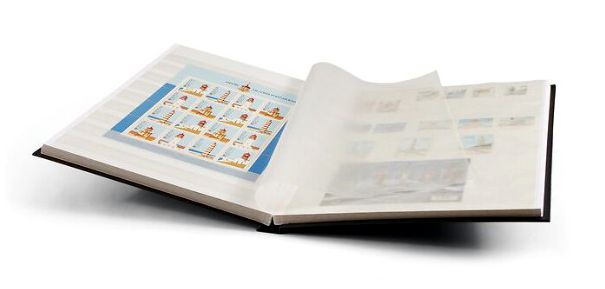 Leuchtturm Basic Einsteckbuch, DIN A4, 32 weiße Seiten, unwattiert, SCHWARZ