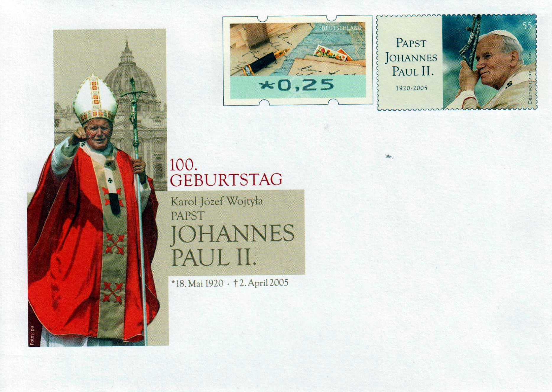 100. Geburtstag Papst Johannes Paul II 2020