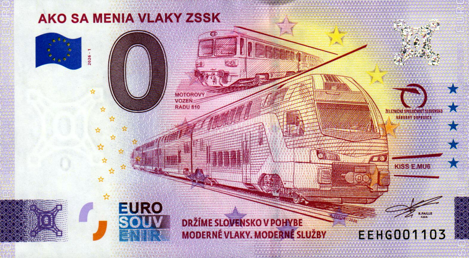 Ako sa Menia Vlaky ZSSK 2026-1, Silber