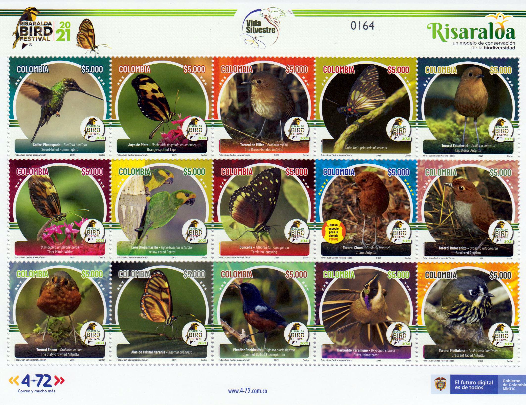 Zdr. Risaralda 2021, Vögel, Schmetterlinge