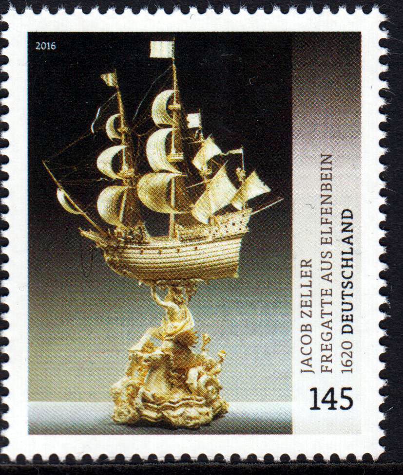Zeller, Fregatte aus Elfenbein
