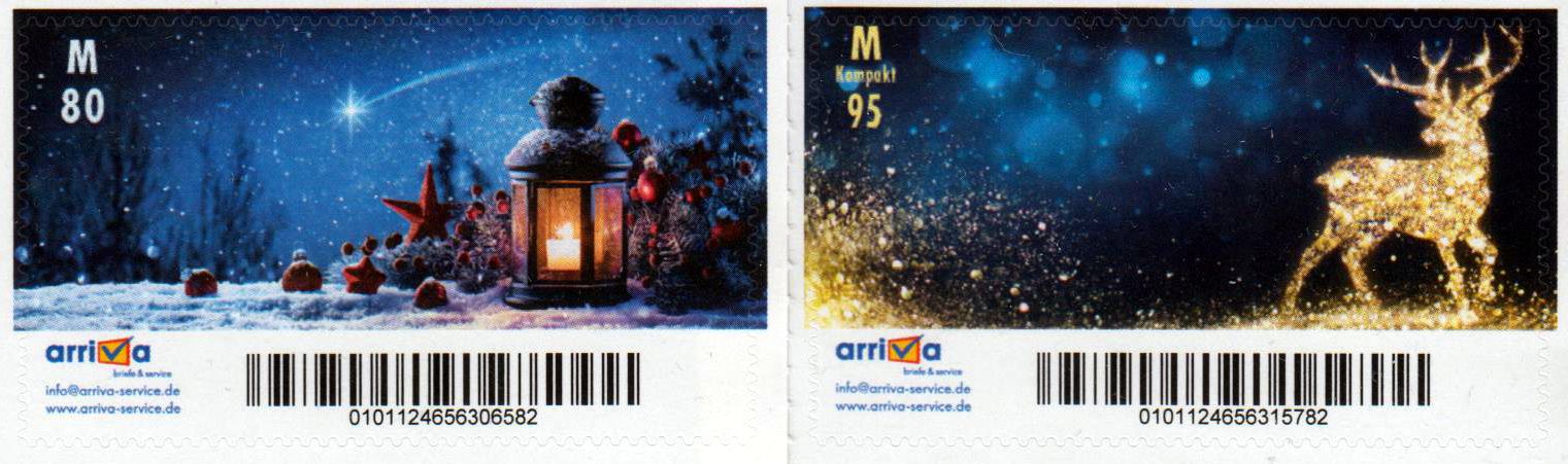 Weihnachten 2022, Privatmarkt-Label mit Präfix 010112 (Singen)
