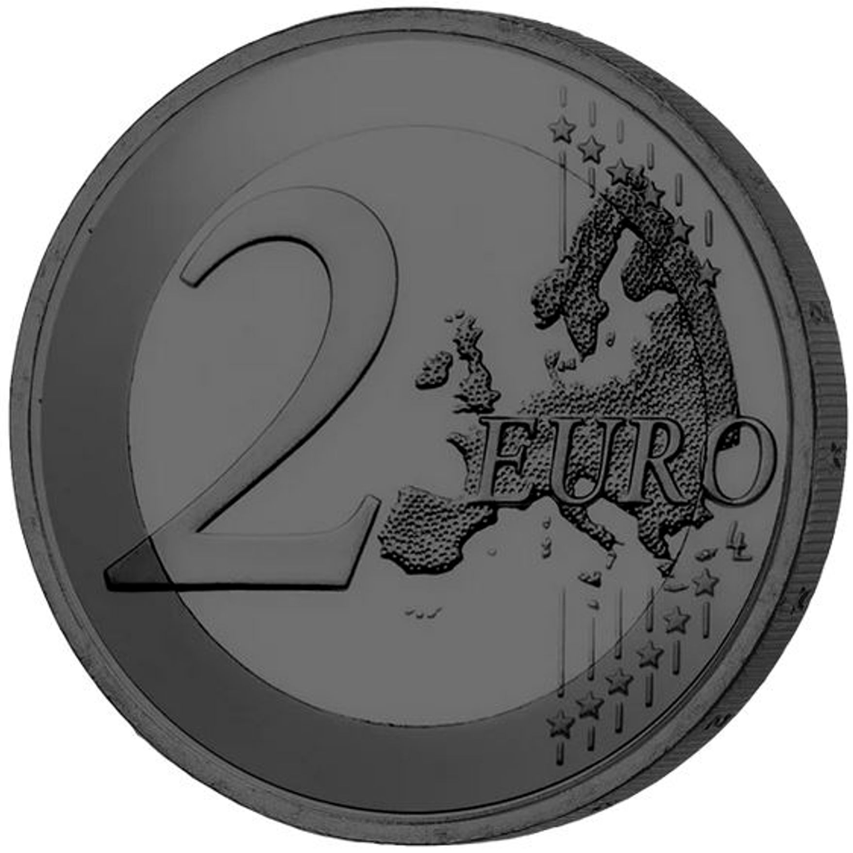 2 Euro Münze coloriert "Darts", Golden Enigma Edition, mit Gold und Ruthenium veredelt!