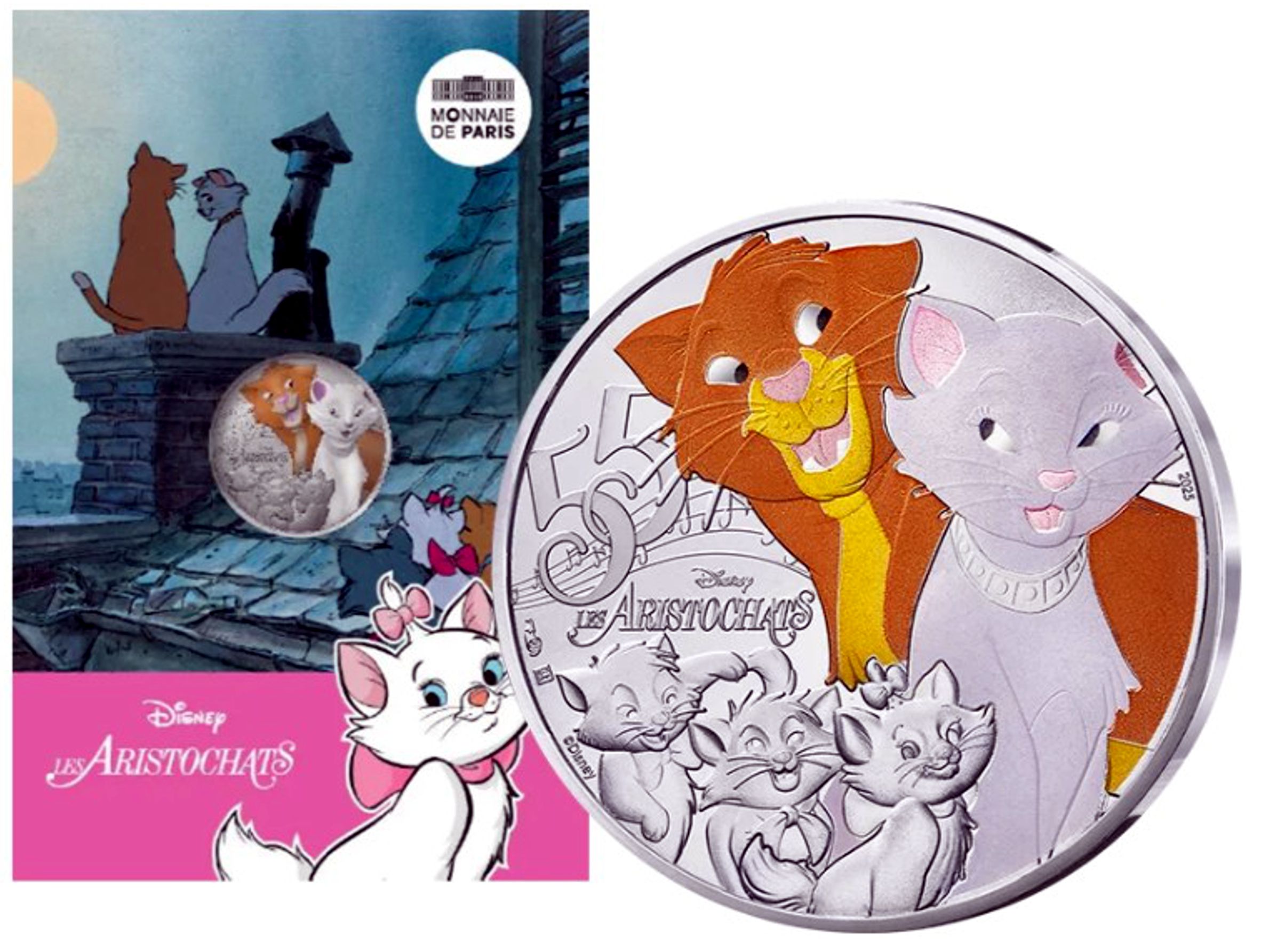 10 Euro Disney Classics - 55 Jahre Aristocats 2025 - Monnaie de Paris - 333er Silber