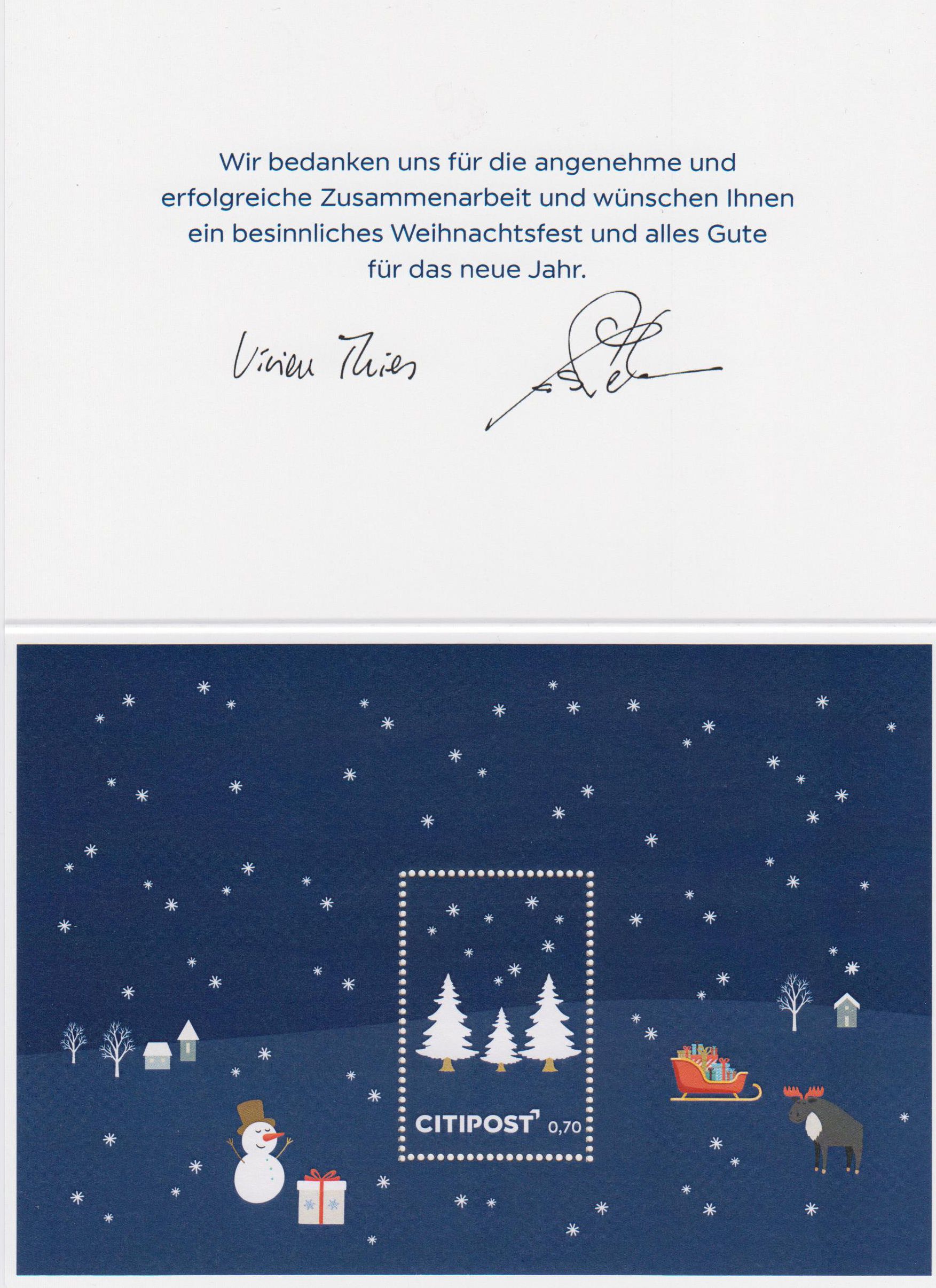 Block: Weihnachten 2021, in Klappkarte