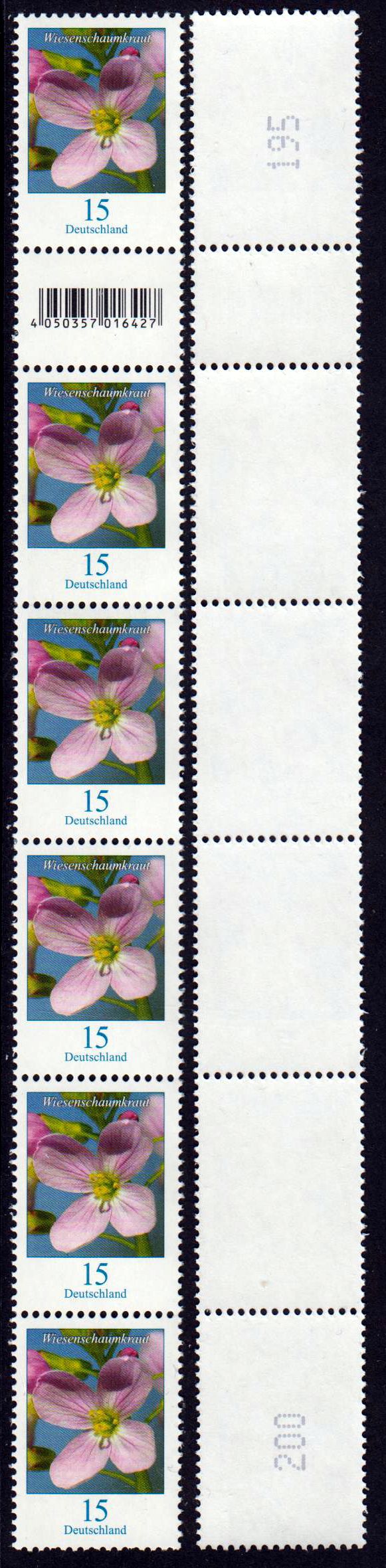 Dauer Wiesenschaum 2018 6er Streifen Rollenanfang EAN Code 016427