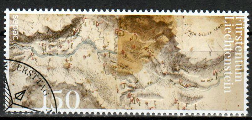 SEPAC 2021, historische Karten, gestempelt